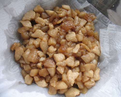 Bear fat cracklings