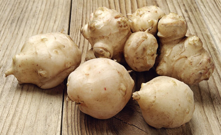 Jerusalem artichoke or sunchoke tubers